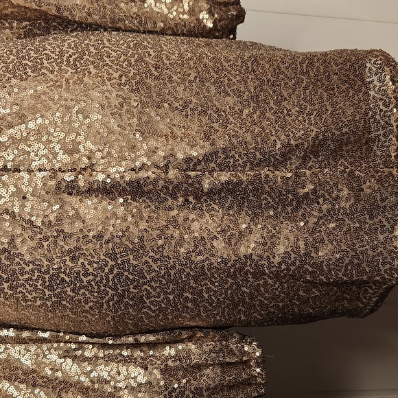 Altar'd State Gold Sequin Long Sleeve Dress - Picture 8 of 12